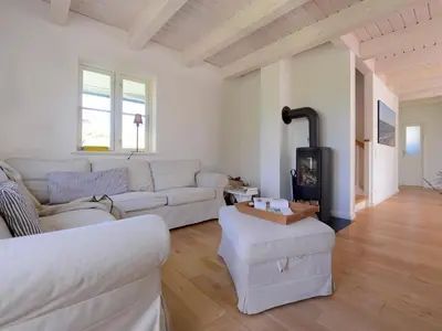 Ein Sitzbereich in der Unterkunft Naturlust Ferienhaus