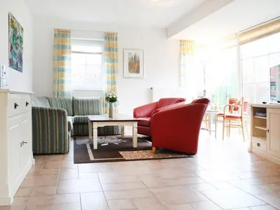 Ein Sitzbereich in der Unterkunft Ostseeblick Ferienhaus