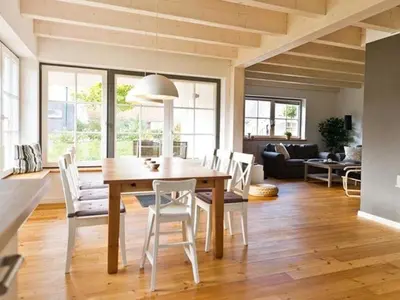 Ein Sitzbereich in der Unterkunft Ruhe-Insel Ferienhaus