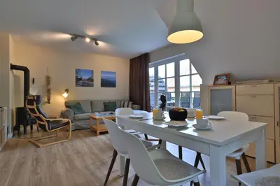 Küche/Küchenzeile in der Unterkunft Whg Wismar, Groß Schwansee