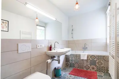 Ein Badezimmer in der Unterkunft Ferienwohnung Norwin