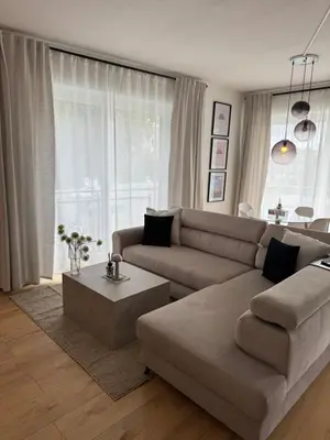 Ein Sitzbereich in der Unterkunft Hansehaus Lübeck - Altstadtblick