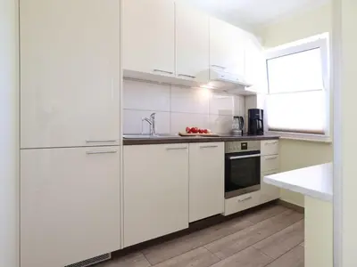 Küche/Küchenzeile in der Unterkunft Haus zum Strand Muschel