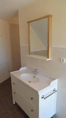 Ein Badezimmer in der Unterkunft Seeblick