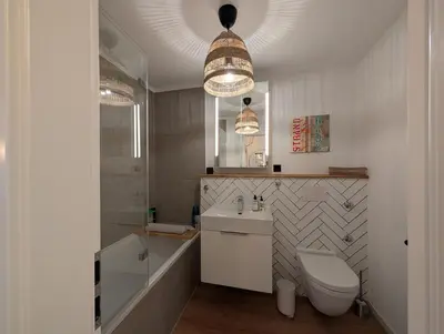 Ein Badezimmer in der Unterkunft Ruhige Terrassenwohnung in Strandnähe Sierksdorf für bis zu 4 Personen