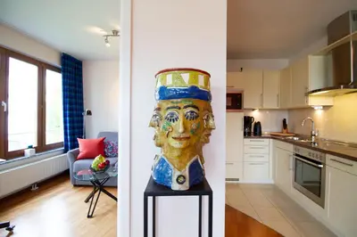 Küche/Küchenzeile in der Unterkunft Küsten Lodge