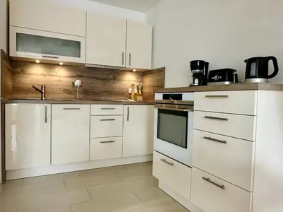Küche/Küchenzeile in der Unterkunft Ferienwohnung in Timmendorfer Strand, Niendorf an der Ostsee