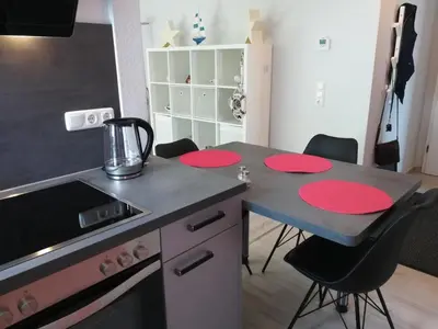 Küche/Küchenzeile in der Unterkunft Fewo Seelöwe Haffkrug Strandallee 88 b