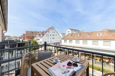 Ein Balkon oder eine Terrasse in der Unterkunft Ferienwohnung Sanddorn - Scharbeutz