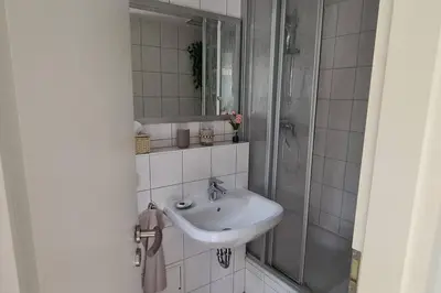 Ein Badezimmer in der Unterkunft Ferienwohnung bei Lübeck