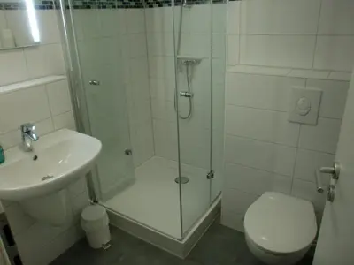 Ein Badezimmer in der Unterkunft Witthus am Meer