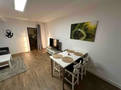 Ein Sitzbereich in der Unterkunft Wohnung in Uni-Nähe