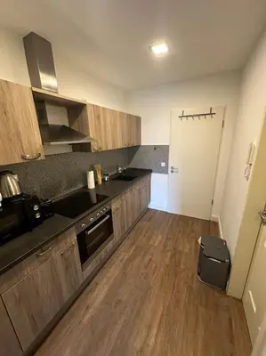 Küche/Küchenzeile in der Unterkunft Charmante Wohnung in Uni Nähe
