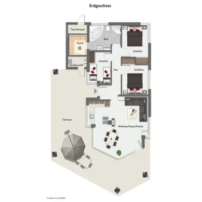 Grundriss der Unterkunft Strandblick - Dorf 1 Ferienhaus 08