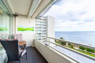 Ein allgemeiner Meerblick oder ein Meerblick von der Ferienwohnung aus