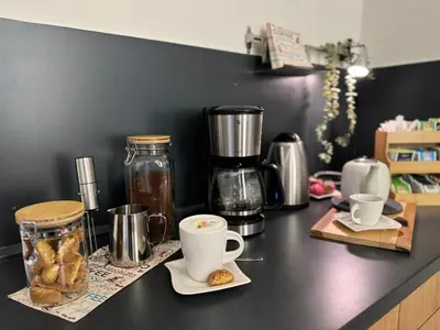 Kaffee-/Teezubehör in der Unterkunft FeWo Königin der Hanse - im Herzen der Altstadt, 3 Zimmer, Wifi