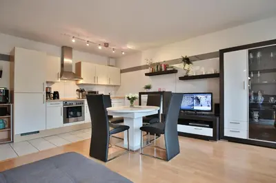 Küche/Küchenzeile in der Unterkunft Haus Strandstrasse Strandstrasse 150 Haus B Appartement 5
