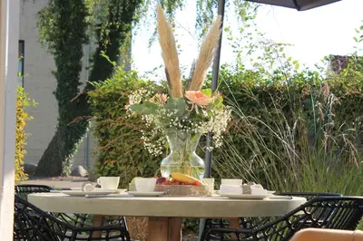 Ein Garten an der Unterkunft Ferienwohnung Alter Sandweg inklusive Strandkorb
