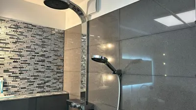 Ein Badezimmer in der Unterkunft Ferienhaus Achterhus für Familien & Homeoffice