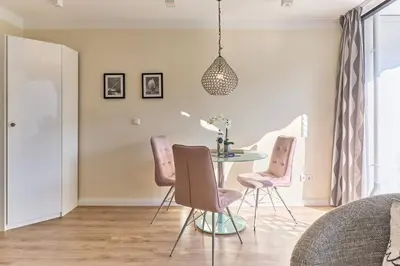Ein Sitzbereich in der Unterkunft Bel Etage Bergstr 35 Timmendorfer Strand