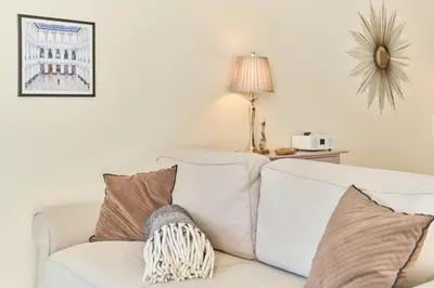 Ein Sitzbereich in der Unterkunft Bel Etage Bergstr 35 Timmendorfer Strand