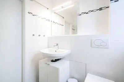 Ein Badezimmer in der Unterkunft Treibholz