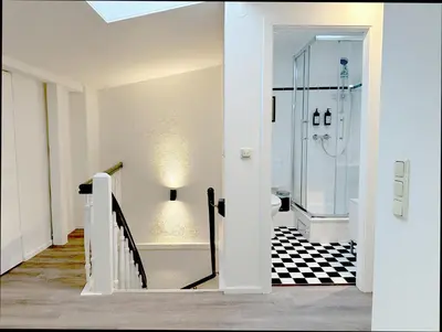 Ein Badezimmer in der Unterkunft Moderne Ambient Apartments direkt in der Lübecker Altstadt