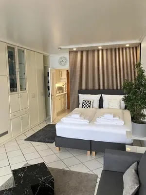Ein Bett oder Betten in einem Zimmer der Unterkunft Meerblick Wolke 7
