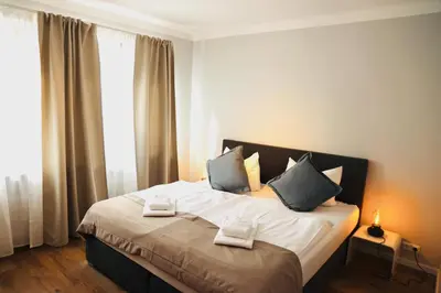 Ein Bett oder Betten in einem Zimmer der Unterkunft Apartments Meerzeit D