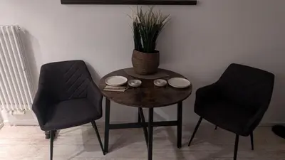 Ein Sitzbereich in der Unterkunft Lüte Koje - Gemütliche Kellerwohnung