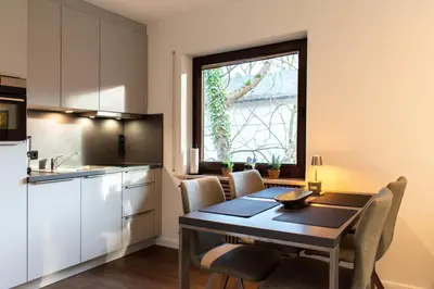 Küche/Küchenzeile in der Unterkunft Ferienwohnung Montreux No 7 Timmendorfer Strand