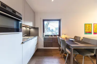 Küche/Küchenzeile in der Unterkunft Ferienwohnung Montreux No 7 Timmendorfer Strand
