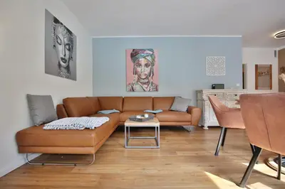 Ein Sitzbereich in der Unterkunft Die Insel Seaside Appartement 7