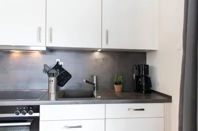 Küche/Küchenzeile in der Unterkunft Ferienwohnung Seebrücke 18 - Scharbeutz