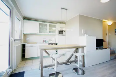 Küche/Küchenzeile in der Unterkunft Ferienwohnung Hideaway