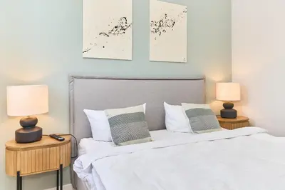 Ein Bett oder Betten in einem Zimmer der Unterkunft Saltwater House Scharbeutz Sail Away Scharbeutz