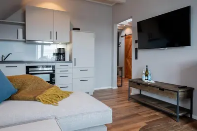 Küche/Küchenzeile in der Unterkunft 4Hafenzeiten - NIE12 Memel