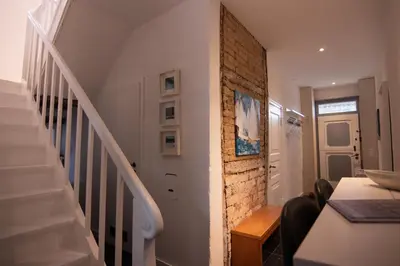 Ein Bett oder Betten in einem Zimmer der Unterkunft PEMATRA Ferienwohnung Mathias Huus