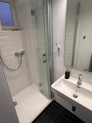 Ein Badezimmer in der Unterkunft PEMATRA Ferienwohnung Mathias Huus