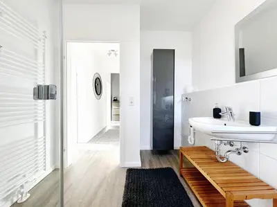 Ein Badezimmer in der Unterkunft Ferienwohnung 