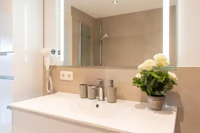Ein Badezimmer in der Unterkunft Ferienwohnung Residenz App. 611 Timmendorfer Strand