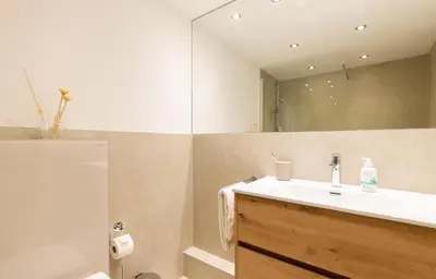 Ein Badezimmer in der Unterkunft Ferienwohnung Residenz App. 116 Timmendorfer Strand