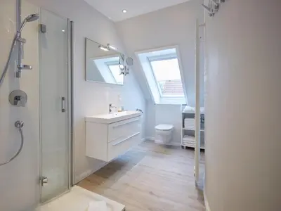Ein Badezimmer in der Unterkunft Techts Strandhaus