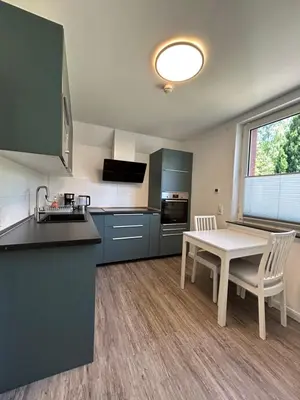 Küche/Küchenzeile in der Unterkunft Ferienwohnung am Uniklinik Lübeck