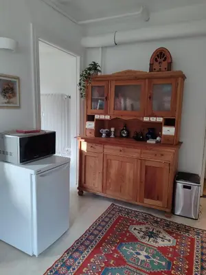 Küche/Küchenzeile in der Unterkunft Sonniges Appartment in Jugendstilvilla