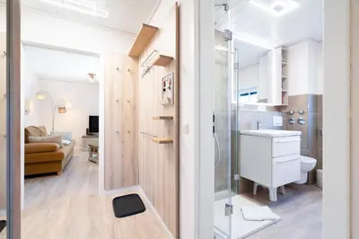 Ein Badezimmer in der Unterkunft Ferienwohnung Möwensand