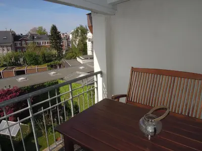 Ein Balkon oder eine Terrasse in der Unterkunft Ferienwohnung Ein Zuhause auf Zeit