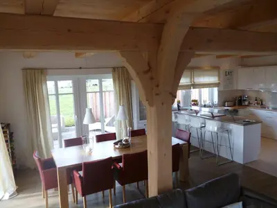 Küche/Küchenzeile in der Unterkunft 2 Ostsee-Wellnesslandhäuser Sauna, Dampfbad, Jacuzzi