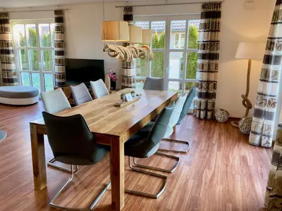 Ein Sitzbereich in der Unterkunft Ferienhaus 