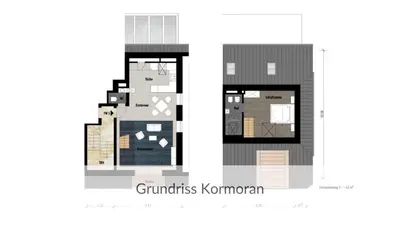Grundriss der Unterkunft Strandvilla Haffkrug Apartment Kormoran